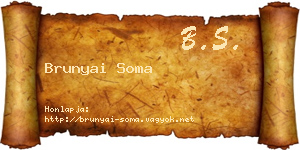 Brunyai Soma névjegykártya